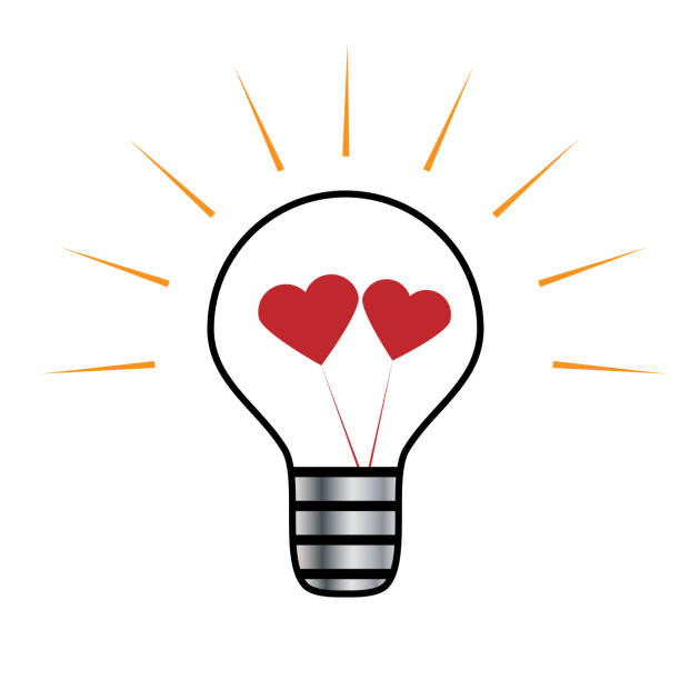 istock Vector light bulb, symbol of heart ,symbol of innovation and good ideas 907099872