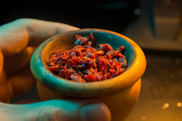 istock The process of cooking shisha, hookah bowl 907124644