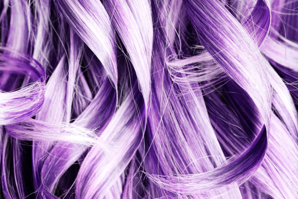 istock Purple Curly Hair Background 907126842