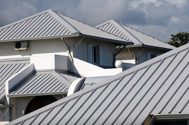 home's roof  sheet metal photos stock pictures, royalty-free photos & images