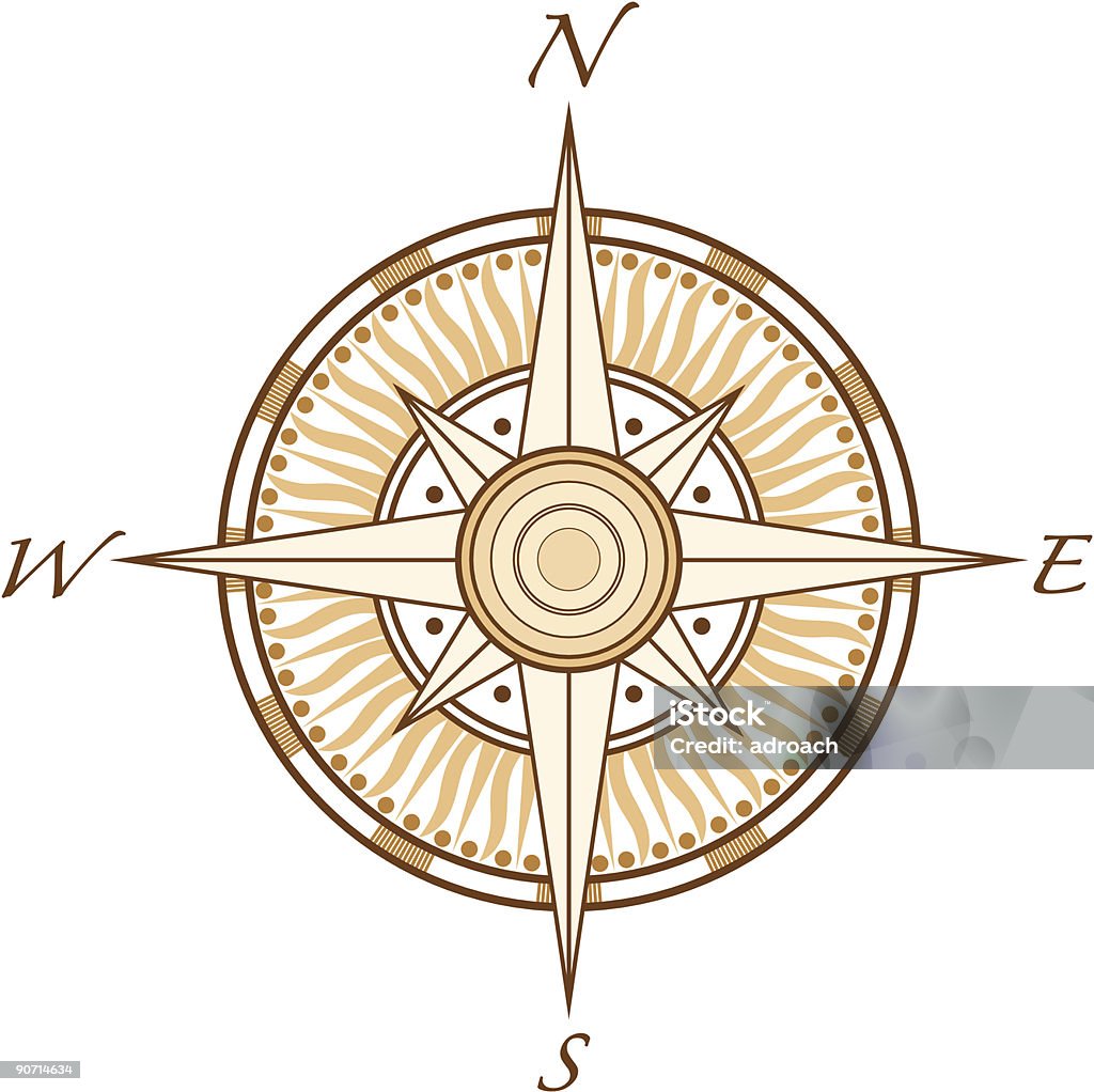 Compass - Vetor de Bússola royalty-free