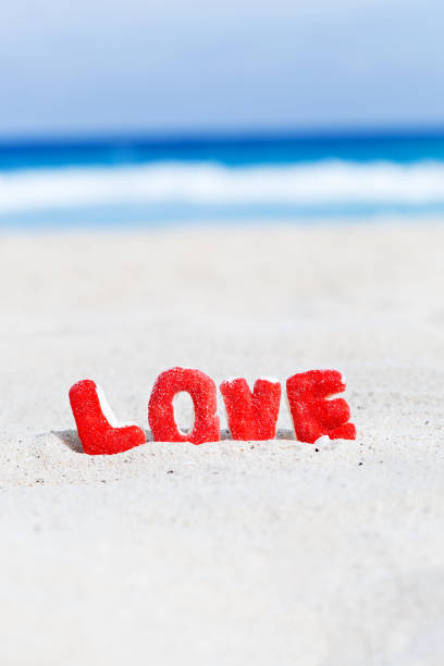 istock Tropical Love on beach card 907161784