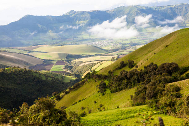 istock Andean landscape with agricultural crops 907173862