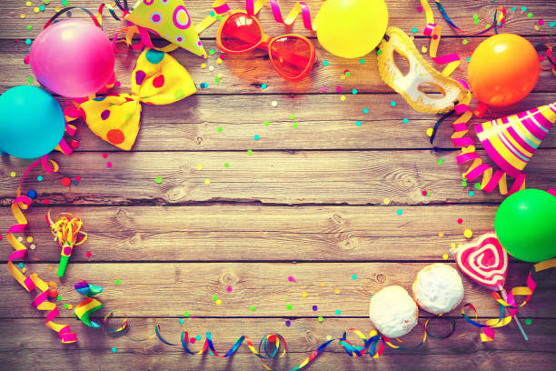 colores de fondo cumpleaños o carnaval - fasching fotografías e imágenes de stock