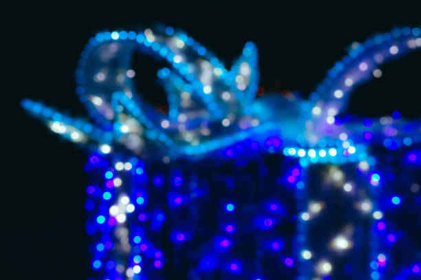 De focused violet sparkling new year illumination.