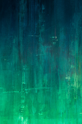 Textured green winter painting canvas wallpaper background