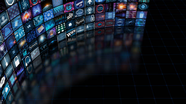 istock Media concept with TV screens 907299902