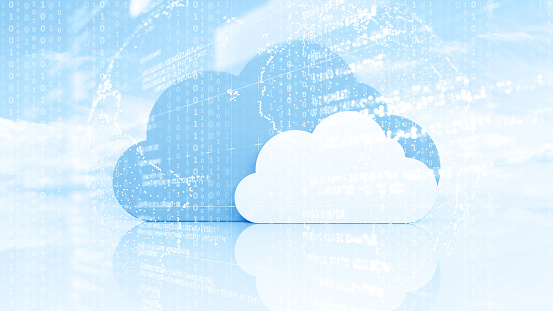Cloud computing digital concept