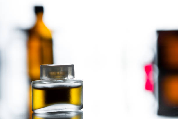 istock Group object of liquid medicinal agent in limpid glassware in medical laboratory. 907304862