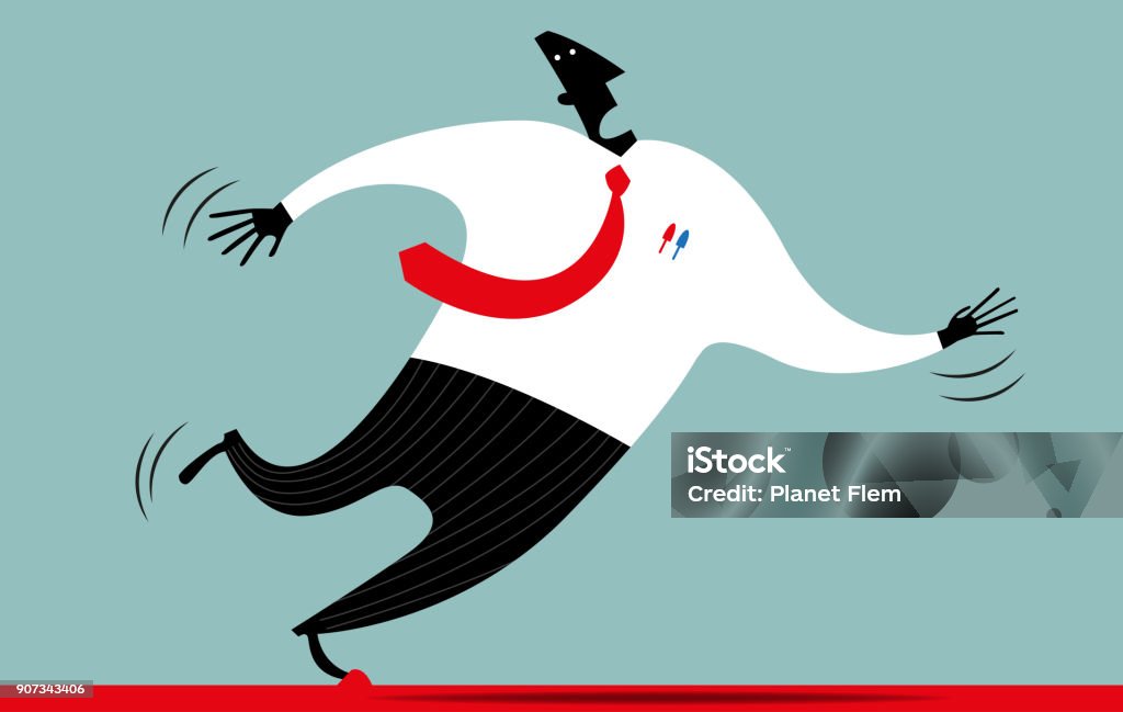 Stumbling Portrait Stumble Stock Illustration - Download Image Now - Physical Injury ...