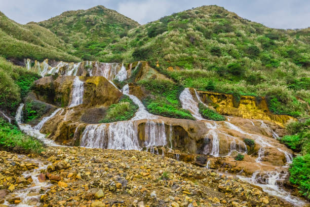 istock Golden Falls in Taiwan 907408576