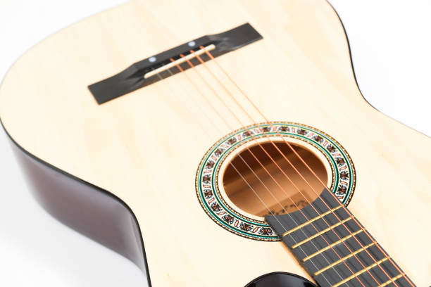 istock acoustic guitar on white background 907420734