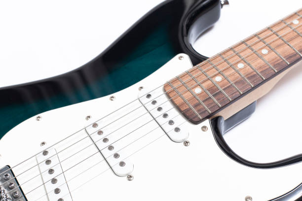 istock electric guitar close-up. 907420766