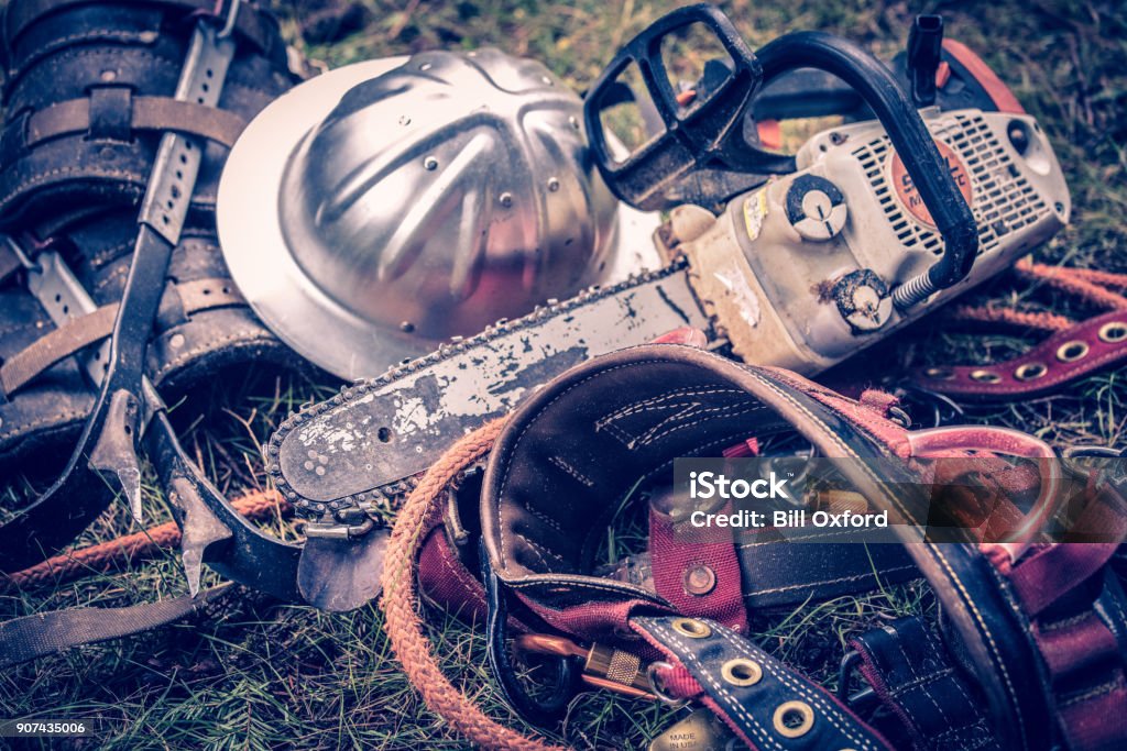 Tree Cutting Instrument Tree Cutting Equipment Stock Photo - Download Image Now - Backgrounds ...