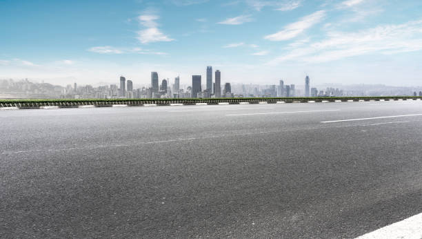 istock Urban road square building landscape skyline 907491070