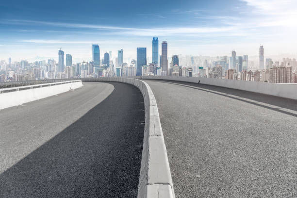 istock Urban road square building landscape skyline 907497690
