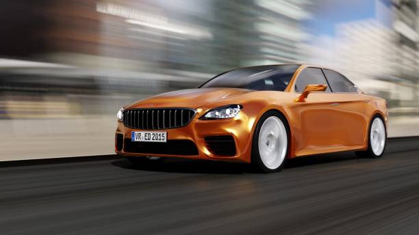 istock car driving on urban road 907504088