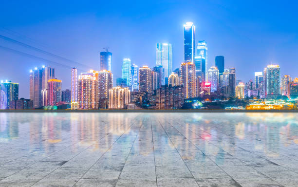 istock Urban road square building landscape skyline 907524524