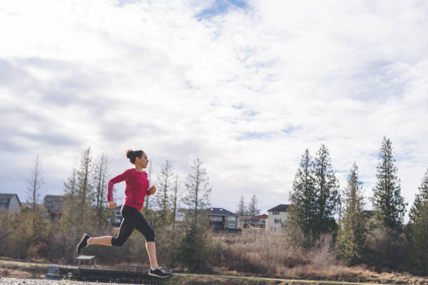 istock A Beautiful Eurasian Woman Goes Jogging Outside 907529784