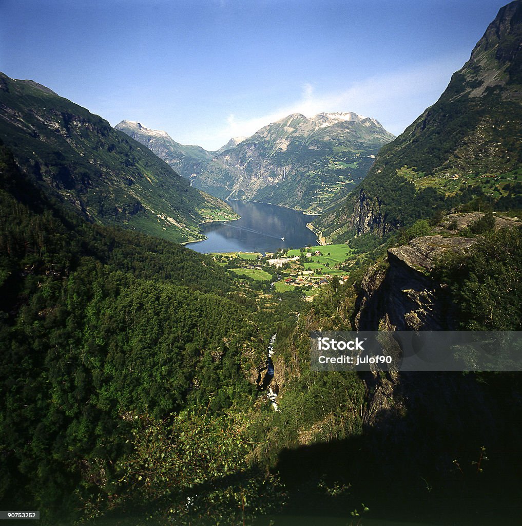 Geiranger-Fjord - Lizenzfrei Bedecken Stock-Foto