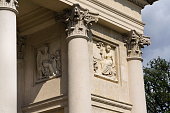 Colonnade Reistna classicist architecture detail, Lednice Valtice Moravia, Czech Republic