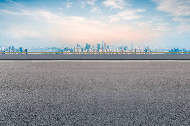 istock Urban road square building landscape skyline 907548908