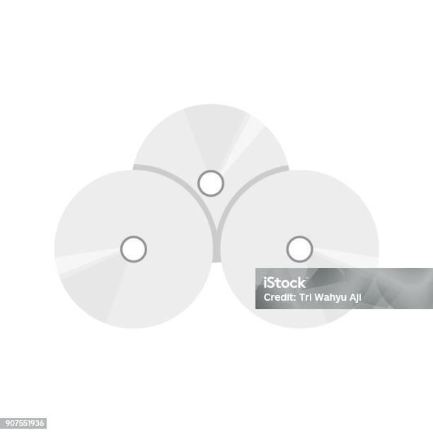 Compact Disc Stacks Vector Illustration Graphic Stock Illustration ...