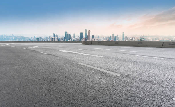 istock Urban road square building landscape skyline 907555398