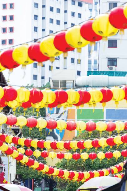 istock Chinese lamp.Colourful Asian lamps. 907558908