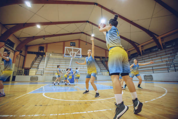 istock Women basketball match 907559882