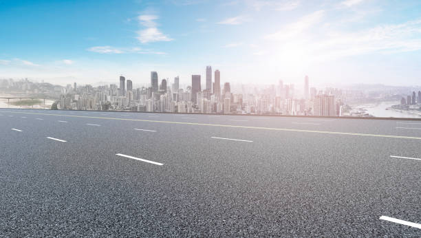 istock Urban road square building landscape skyline 907567742
