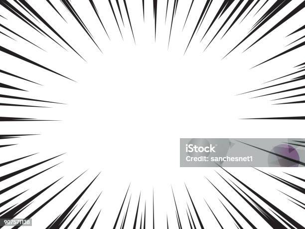 Speed Lines Stock Illustration - Download Image Now - In A Row, Striped, Speed