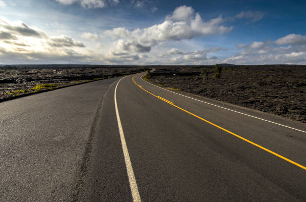 istock Landscape bushes grass volcanic soil Big Island. 907575388