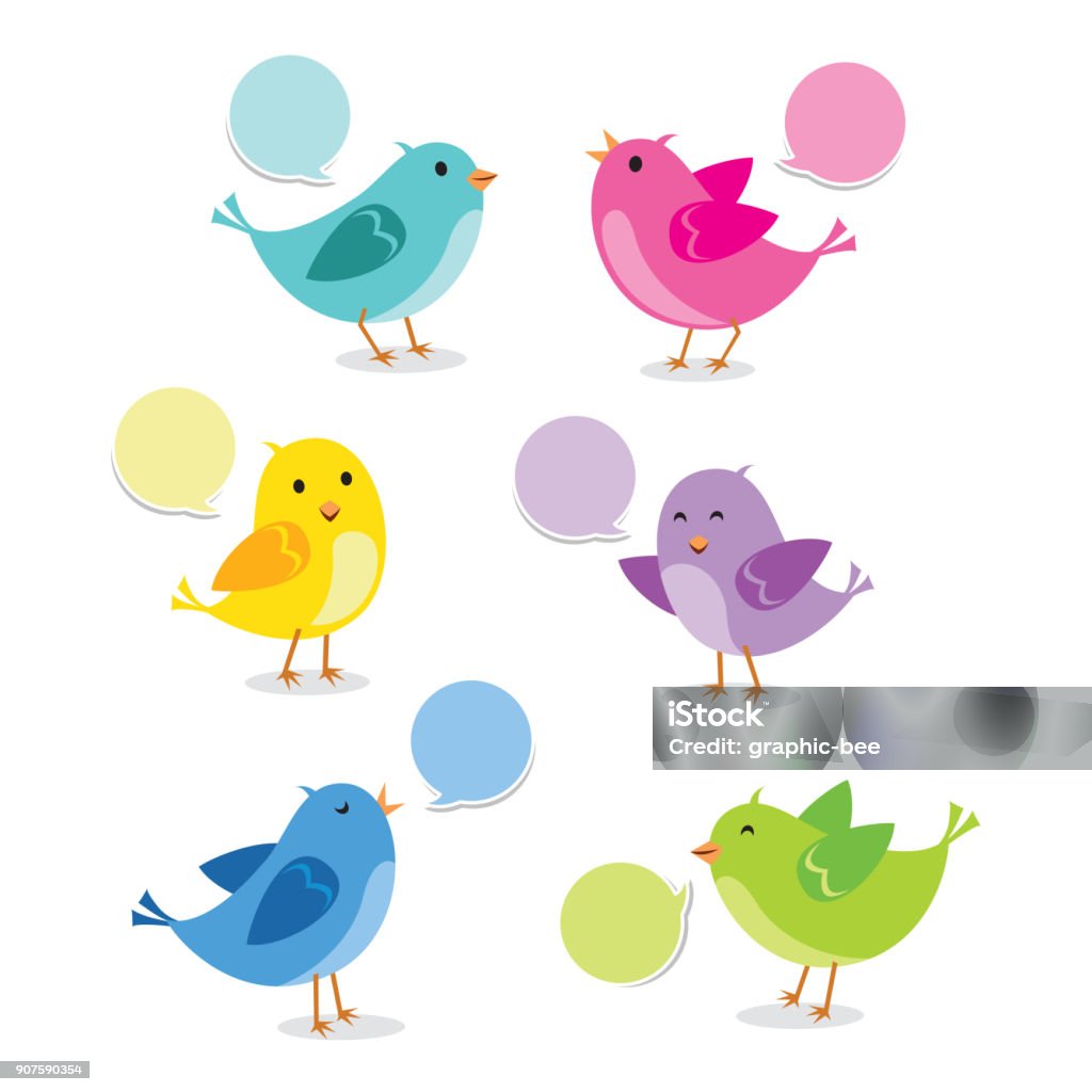 Cute bird collection Vector illustration of cute birds collection. Bird stock vector