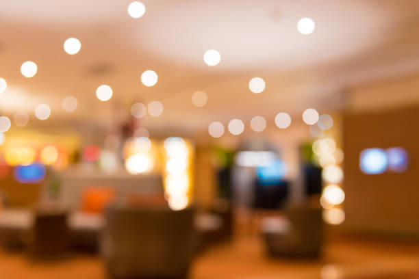 istock Abstract blur background of hotel lobby 907590626