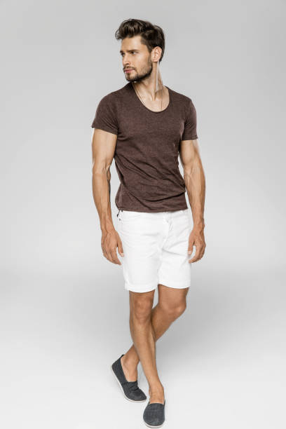 bel homme - underwear men t shirt white photos et images de collection