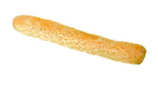 istock sesame bagel stick isolated on white, clipping path included 907596162