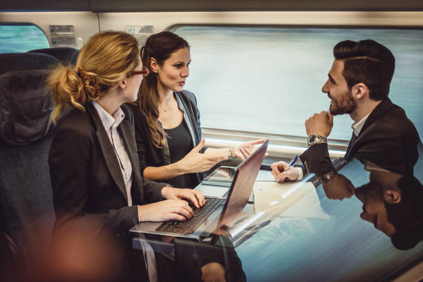 istock Business People Taking Public Transportation 907598386