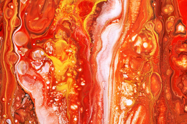 istock Fluid Art. Abstract colorful background, wallpaper, texture. Mixing  paints. Modern art. Marble texture 907604930