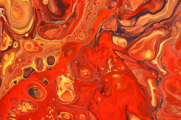 istock Fluid Art. Abstract colorful background, wallpaper, texture. Mixing  paints. Modern art. Marble texture 907604936