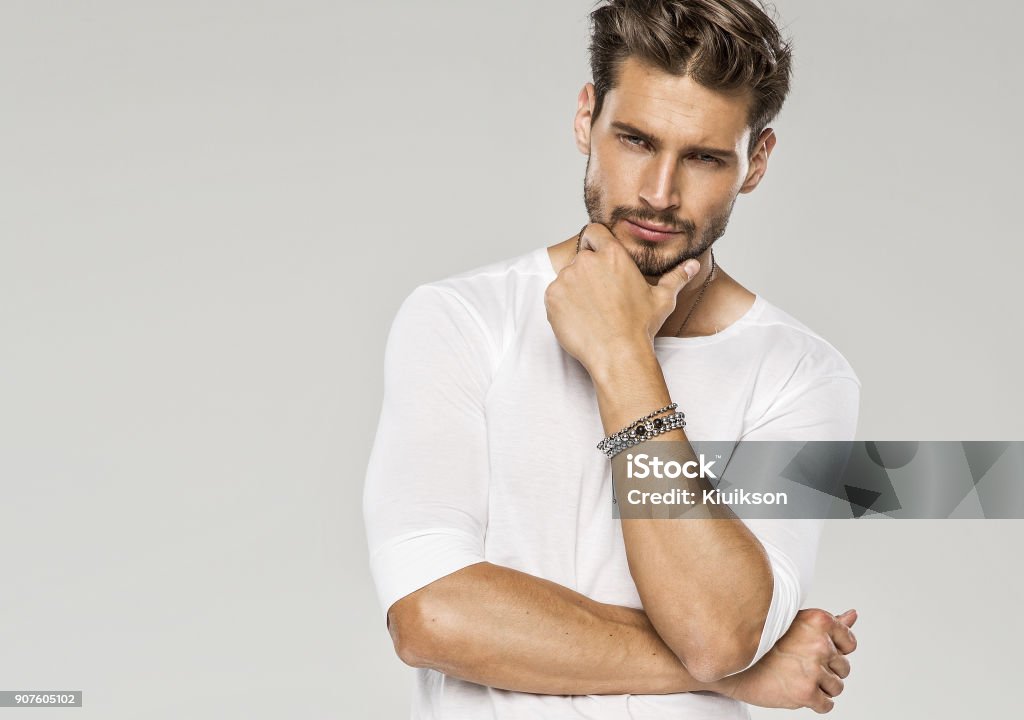 Homem bonito - Foto de stock de Homens royalty-free