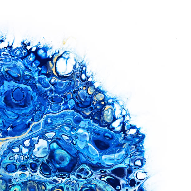 istock Fluid Art. Abstract colorful background, wallpaper, texture. Mixing  paints. Modern art. Marble texture 907605216