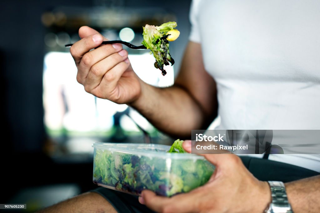 People eating healthy food Eating Stock Photo