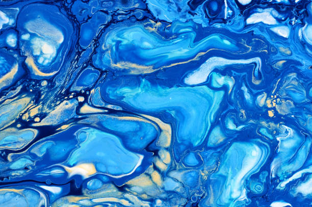 istock Fluid Art. Abstract colorful background, wallpaper, texture. Mixing  paints. Modern art. Marble texture 907610316