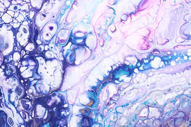 istock Fluid Art. Abstract colorful background, wallpaper, texture. Mixing  paints. Modern art. Marble texture 907610380