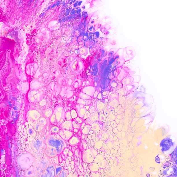 istock Fluid Art. Abstract colorful background, wallpaper, texture. Mixing  paints. Modern art. Marble texture 907610524