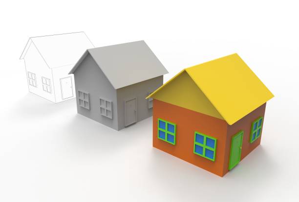 istock Computer design and printing of buildings in 3D. 907630618