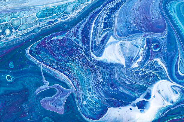 istock Fluid Art. Abstract colorful background, wallpaper, texture. Mixing  paints. Modern art. Marble texture 907633040