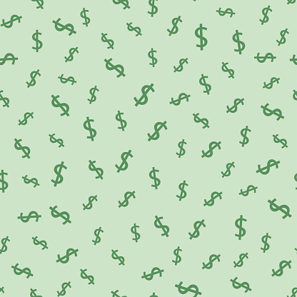 Dollar seamless pattern background. Vector illustration