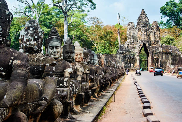istock Historic building in Angkor wat Thom Cambodia 907645644